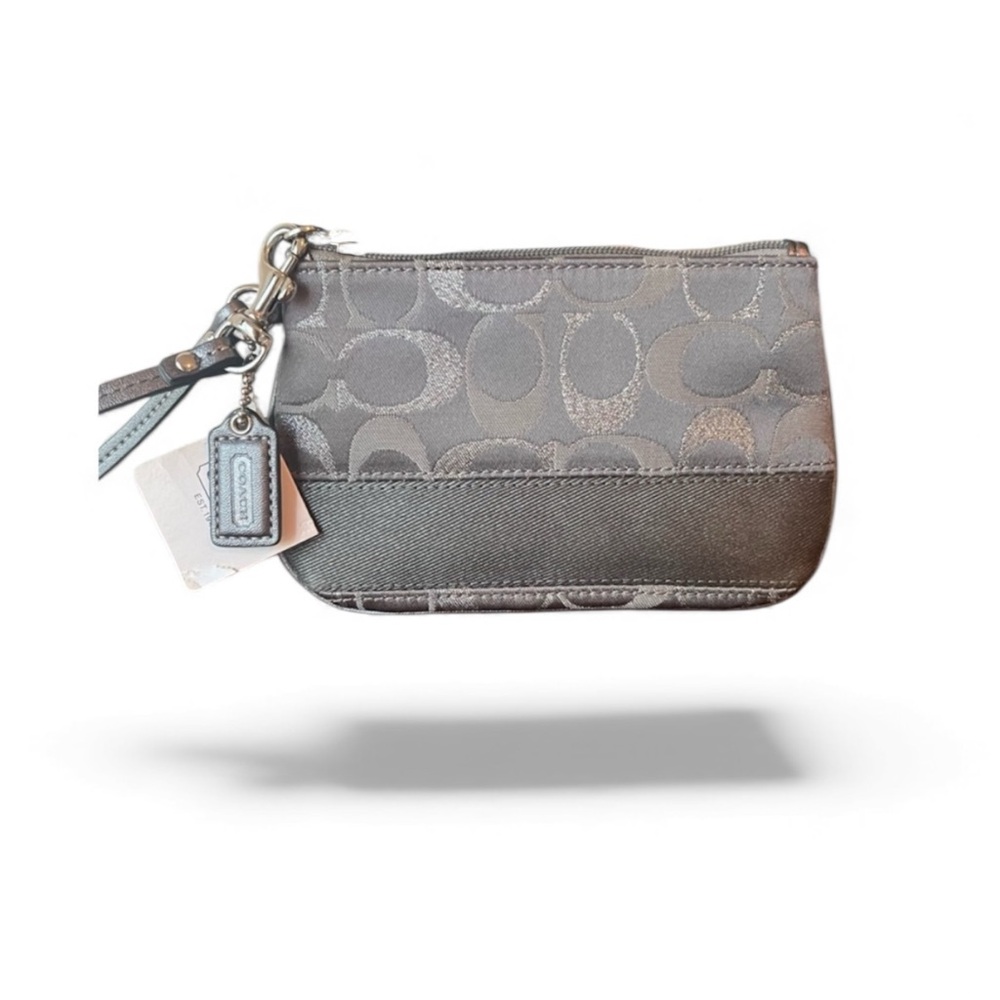 NWT Coach Silver Grey Wristlet